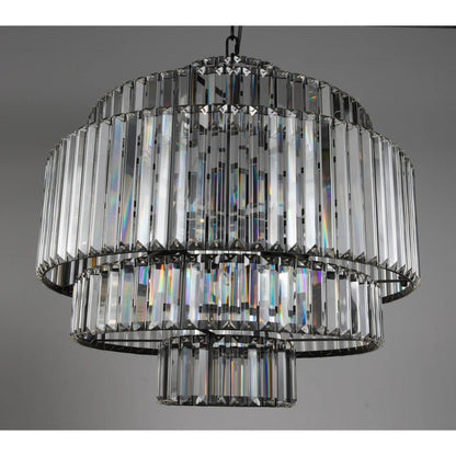 Axa Chandelier by Noir in matte black. Made from industrial steel and crystals in a unique style.