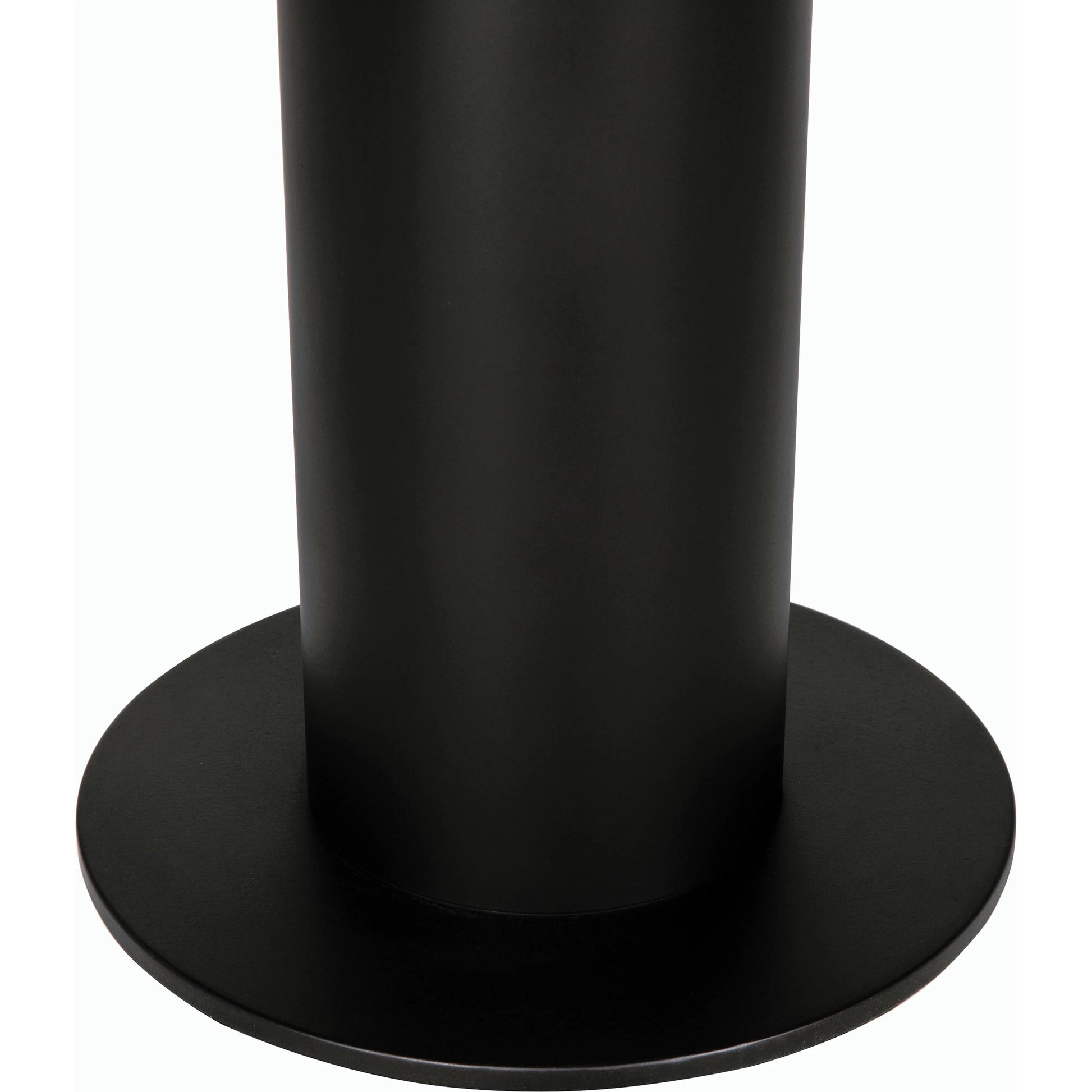 Max Floor Lamp by Noir in matte black. Made from industrial steel and frosted globe in a modern style.