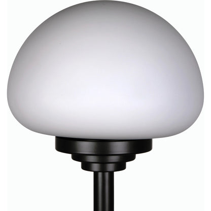 Charlotte Lamp by Noir in matte black. Made from industrial steel and frosted glass in a modern style.