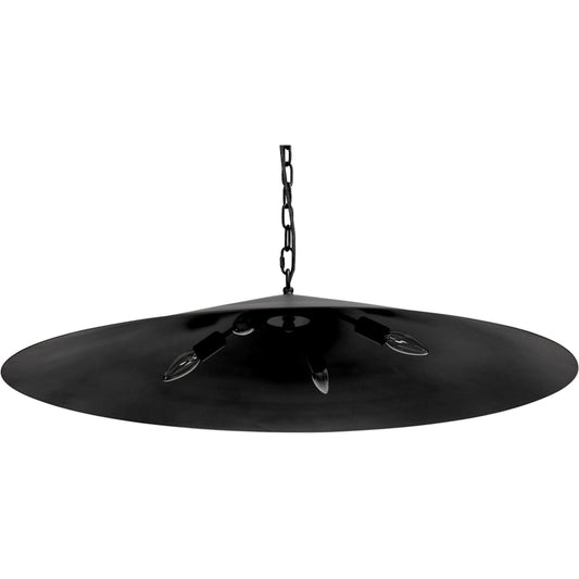 Lark Pendant by Noir in matte black. Made from industrial steel in a unique style.