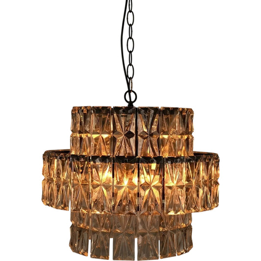 Nuuk Chandelier by Noir in matte black. Made from metal, glass in a unique style.