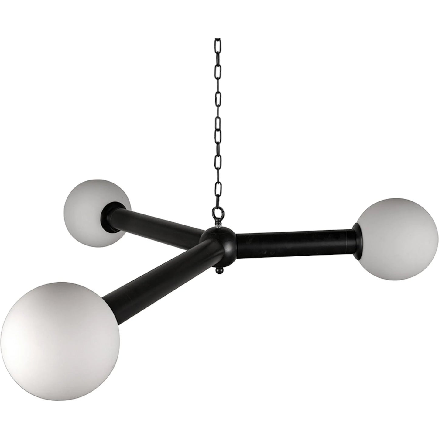 003 SI-2536850 | Additional Silo | Clemenza Chandelier by Noir in matte black. Made from iron, frosted glass in a unique style.