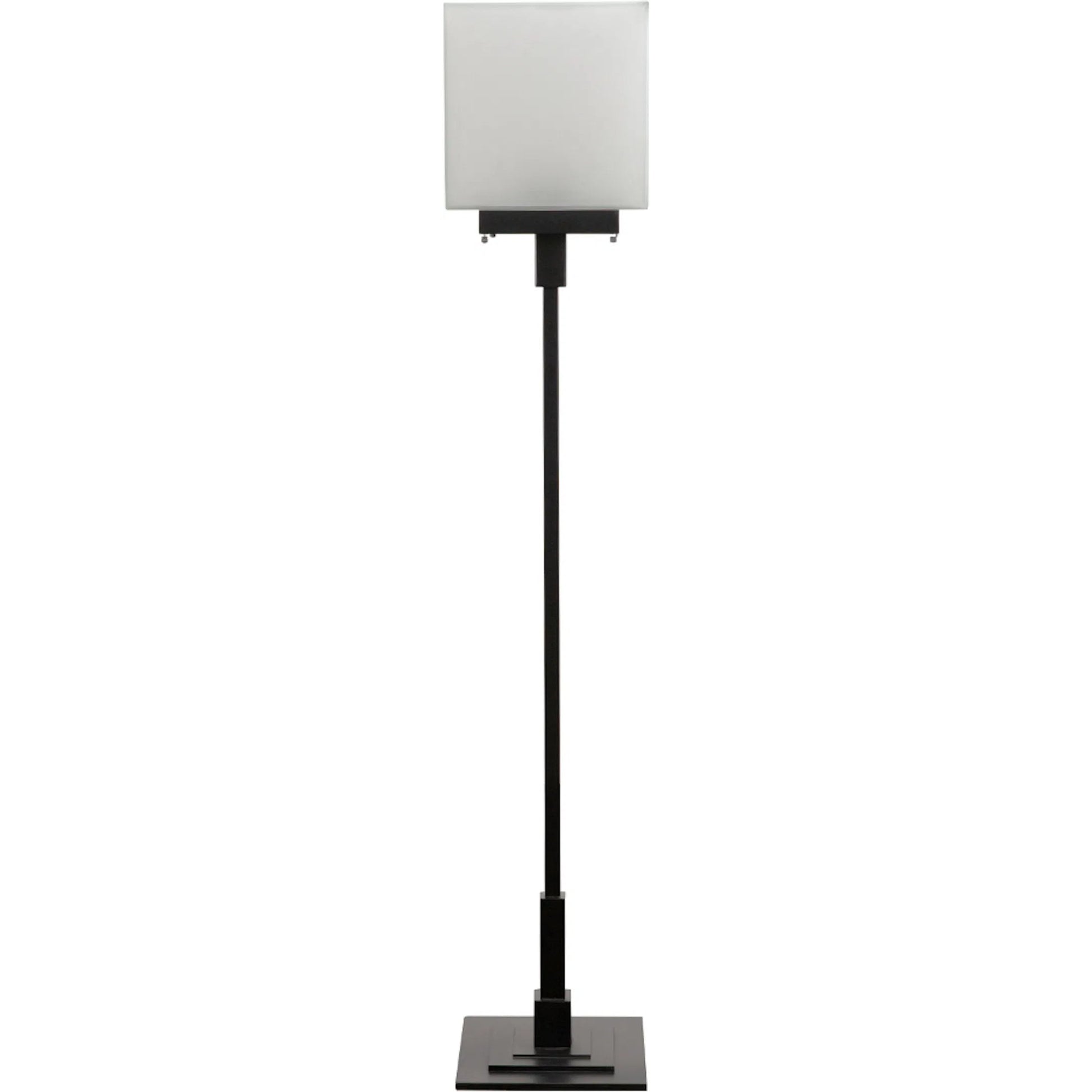 Barzini Floor Lamp by Noir in matte black. Made from iron, frosted glass in a unique style.