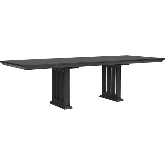 001 SI-2238772 | Primary Silo | Quincy Double Pedestal Dining Table by Pulaski Furniture in molasses. Made from ash wood veneers in a unique style.