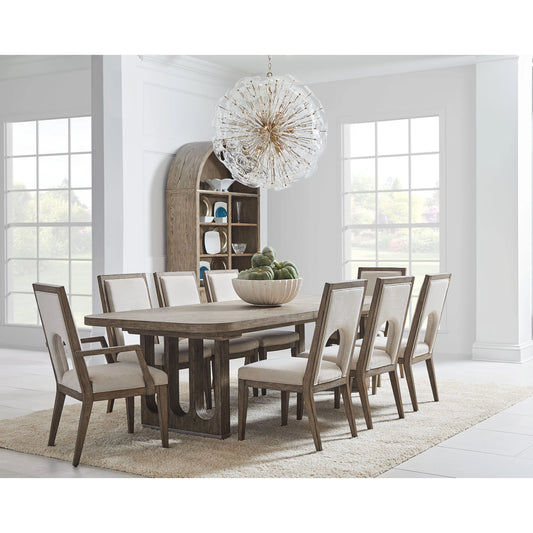 Vault Upholstered Side Chair (Set of 2) by A.R.T. Furniture in gray and mink. Made from parawood solids, foam, fabric in a modern style.