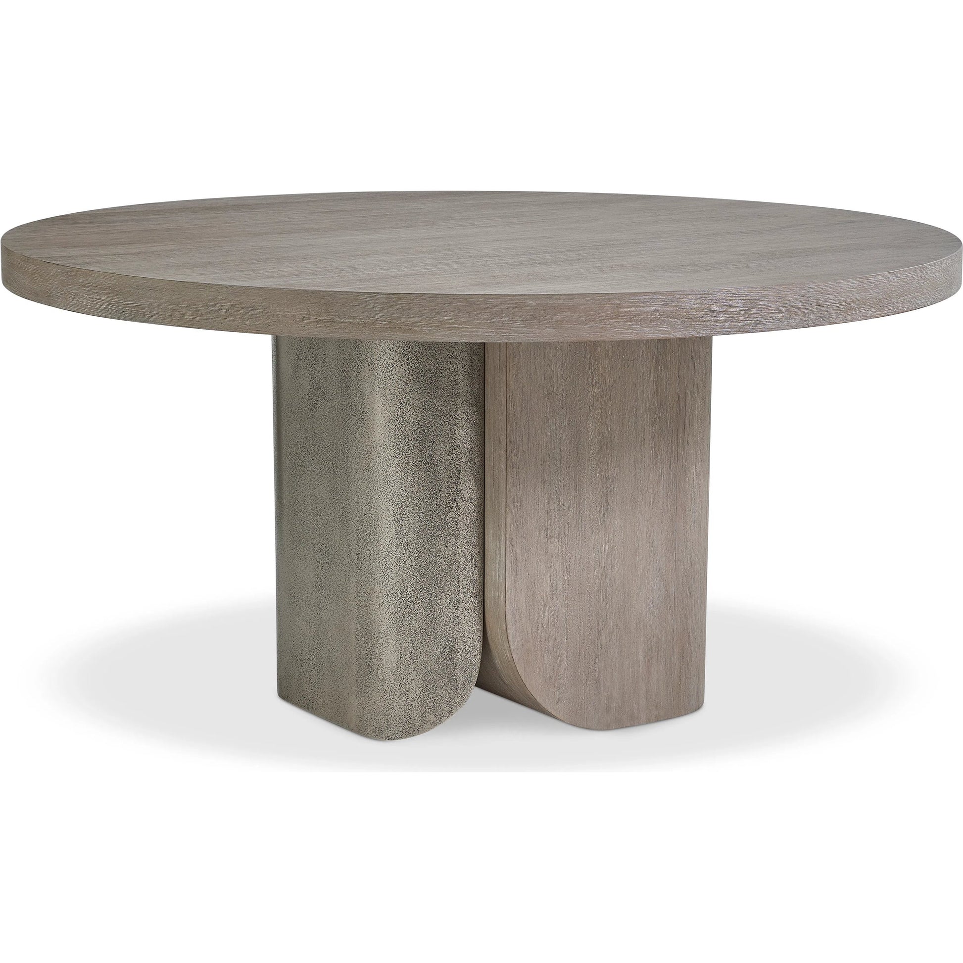 Nexus Dining Table by Bernhardt in forry, graphite. Made from wood, metal in a transitional style.