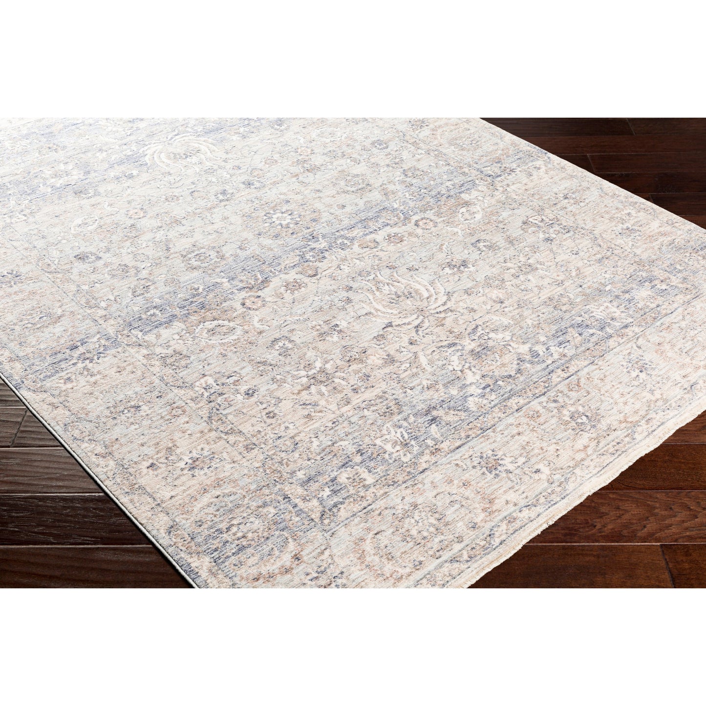 004 SI-1888062,SI-1888063,SI-1888064 | Closeup | Palazzo Rug - 24354 by Livabliss in navy, brown. Made from 70% polyester, 30% viscose in a unique style.