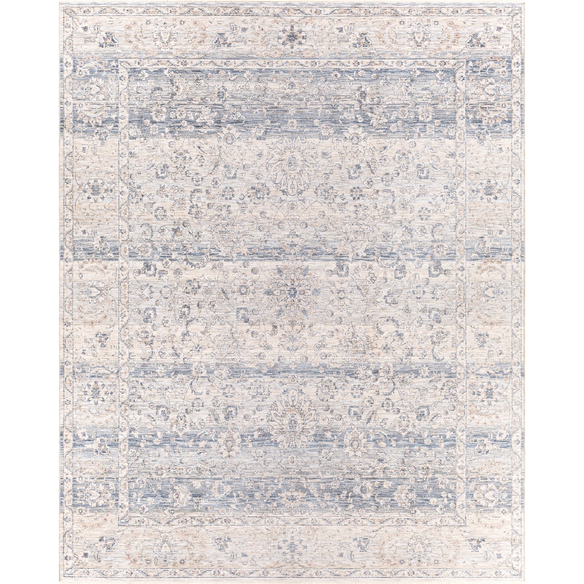 Palazzo Rug - 24354 by Livabliss in navy, brown, denim, taupe, pale blue, rose. Made from 70% polyester, 30% viscose in a unique style.