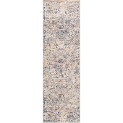 Palazzo Rug - 24438 by Livabliss in navy, denim, pale blue, brown, taupe, rose. Made from 70% polyester, 30% viscose in a unique style.
