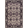 Medium Gray, Dark Plum, Lavender / 2' x 3'