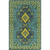 Deep Teal, Dark Blue, Olive, Dark Green / 2' x 3'