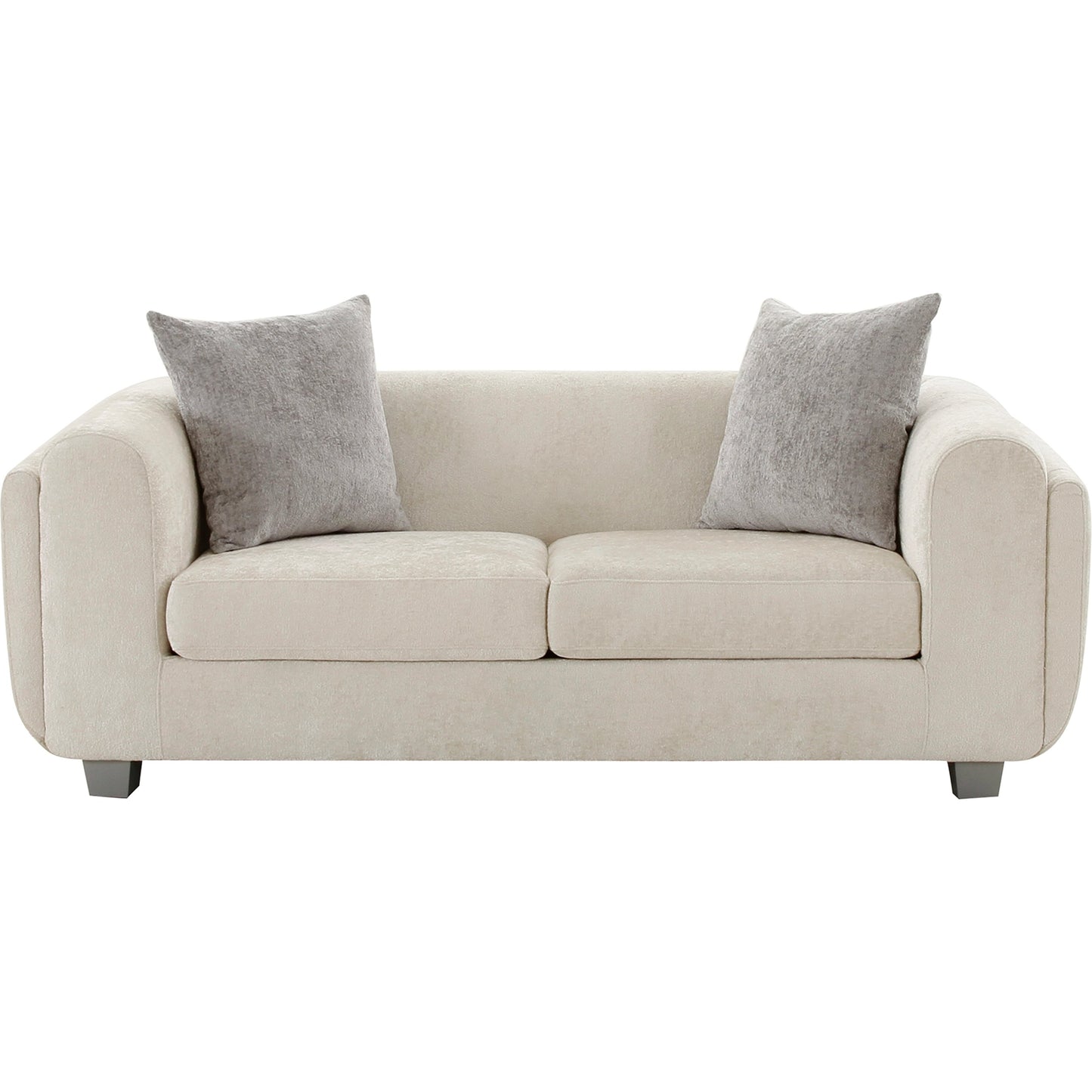 002 SI-1990599 | Additional Silo | Bergamo Loveseat by Pasargad Home in ivory. Made from polyester in a modern style.