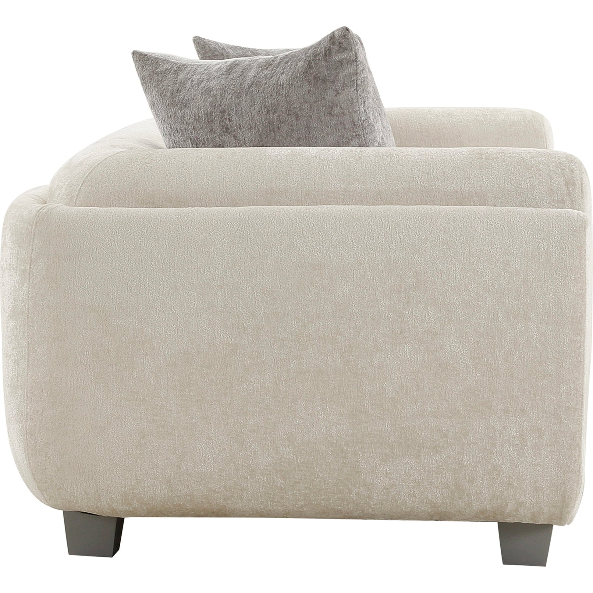 Bergamo Loveseat by Pasargad Home in ivory. Made from polyester in a modern style.