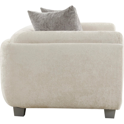 Bergamo Loveseat by Pasargad Home in ivory. Made from polyester in a modern style.