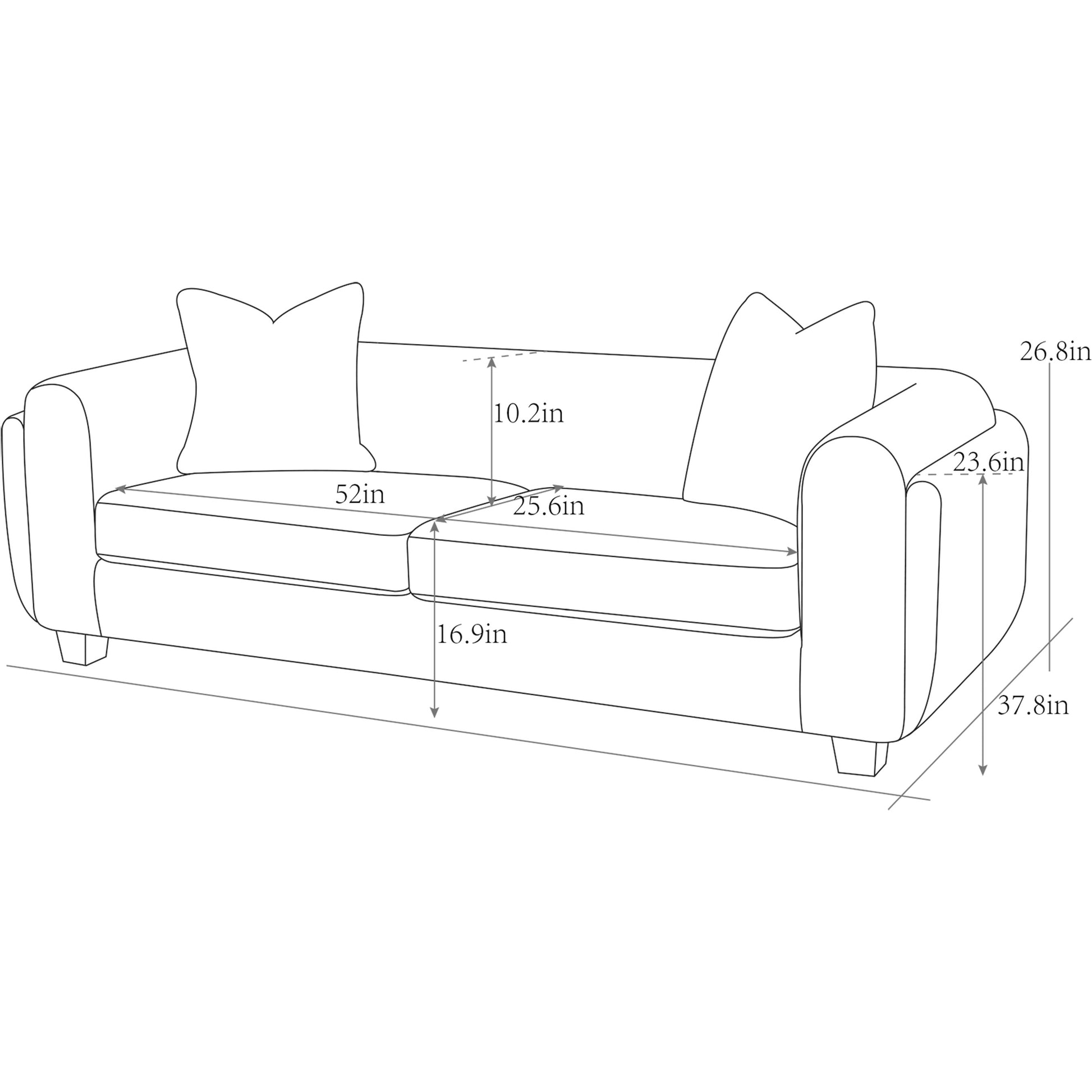 Bergamo Loveseat by Pasargad Home in ivory. Made from polyester in a modern style.