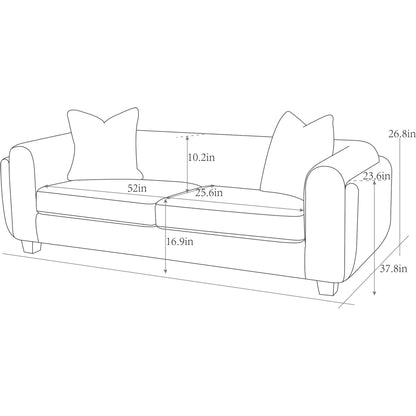 Bergamo Loveseat by Pasargad Home in ivory. Made from polyester in a modern style.