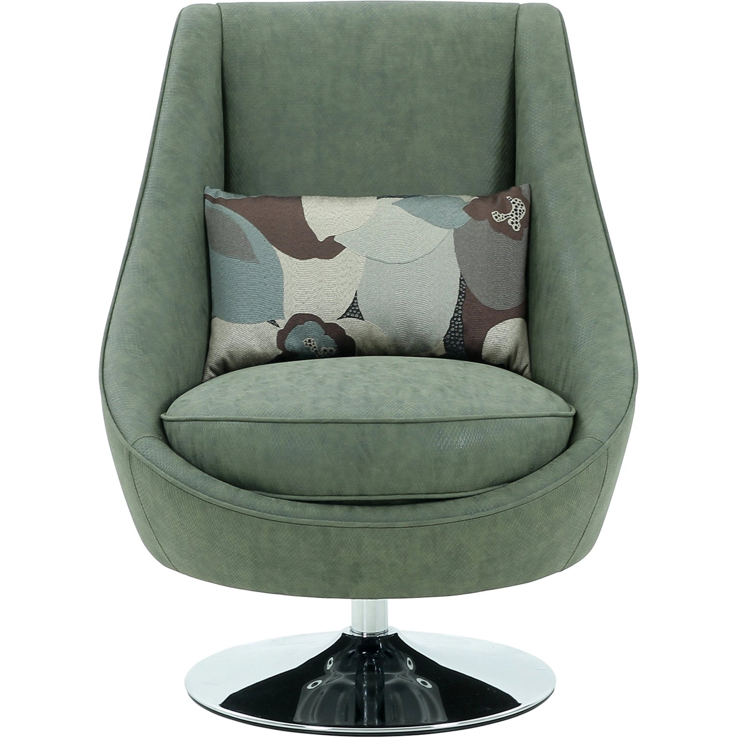 002 SI-1990624 | Additional Silo | Mason Swivel Chair by Pasargad Home in green. Made from polyester in a modern style.