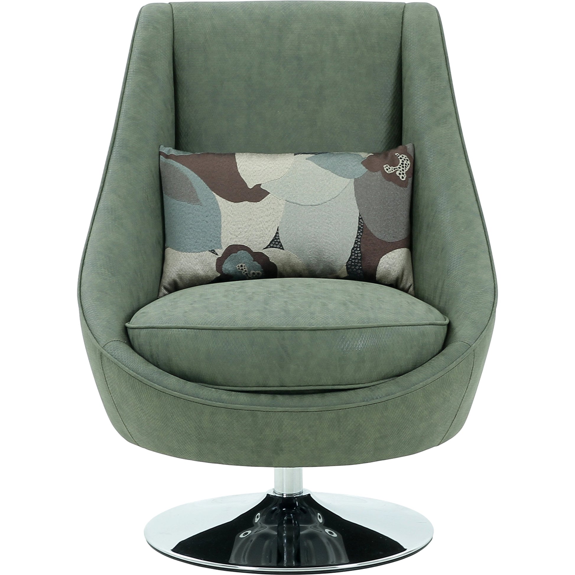 Mason Swivel Chair by Pasargad Home in green. Made from polyester in a modern style.