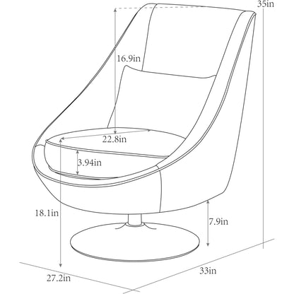 Mason Swivel Chair by Pasargad Home in green. Made from polyester in a modern style.