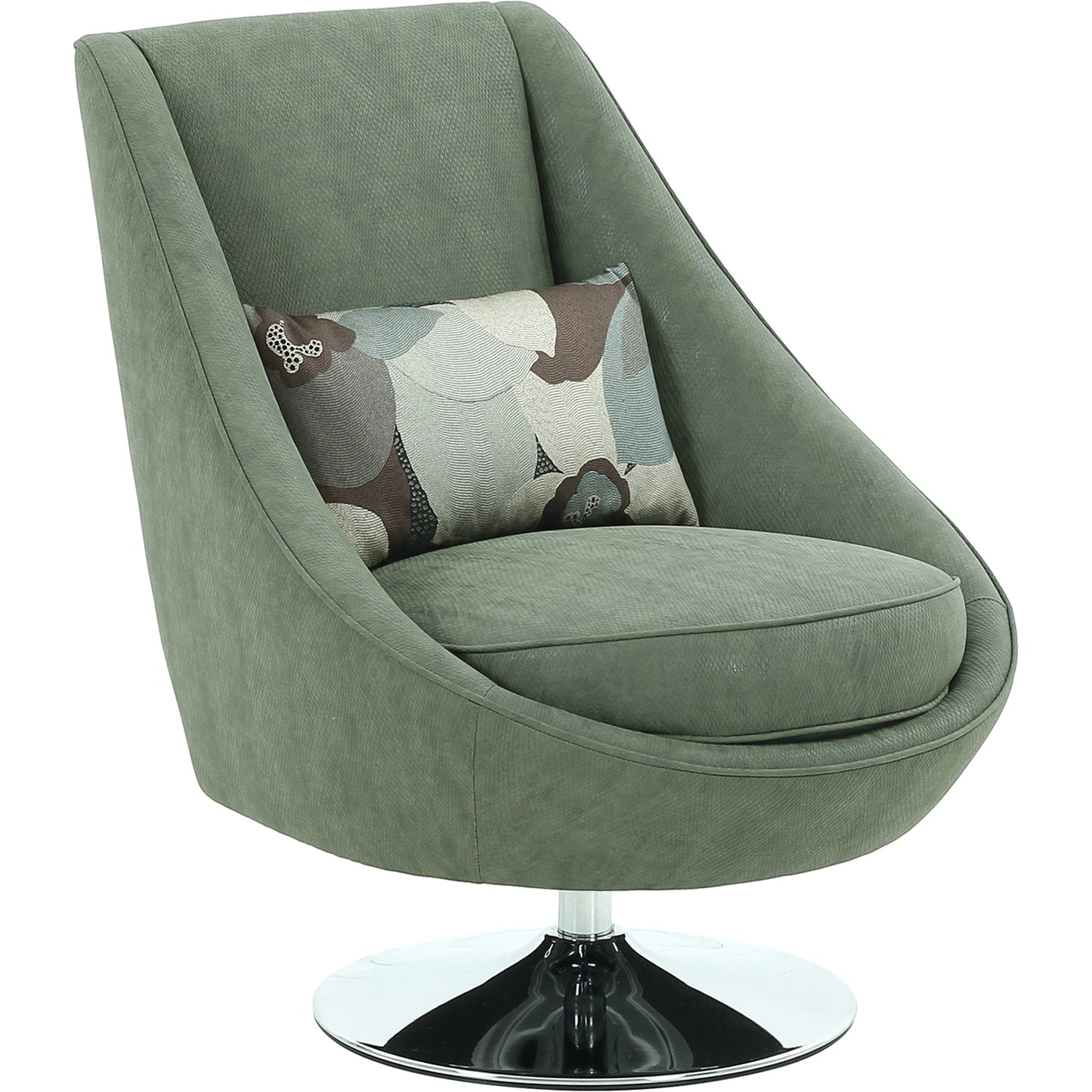 001 SI-1990624 | Primary Silo | Mason Swivel Chair by Pasargad Home in green. Made from polyester in a modern style.