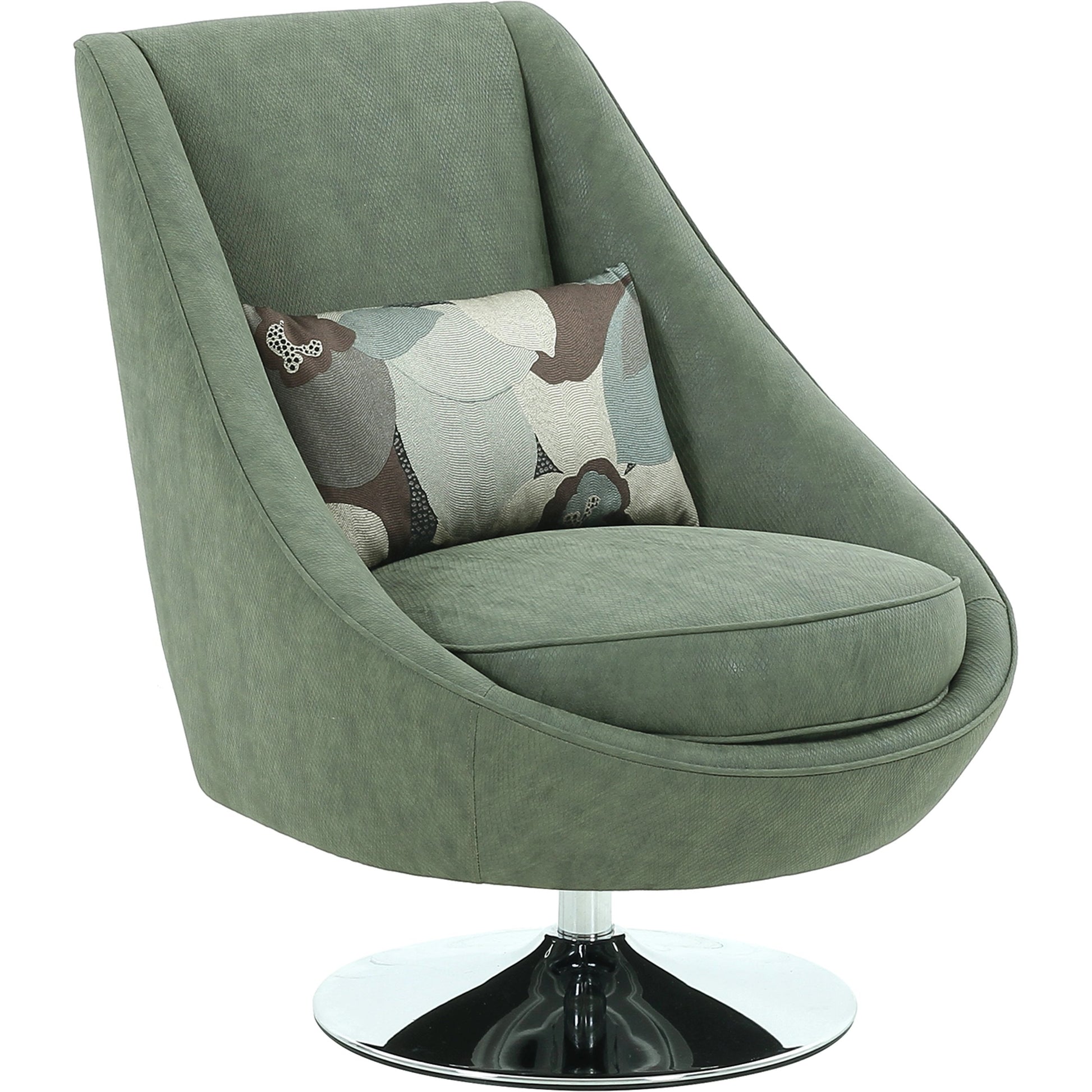 Mason Swivel Chair by Pasargad Home in green. Made from polyester in a modern style.