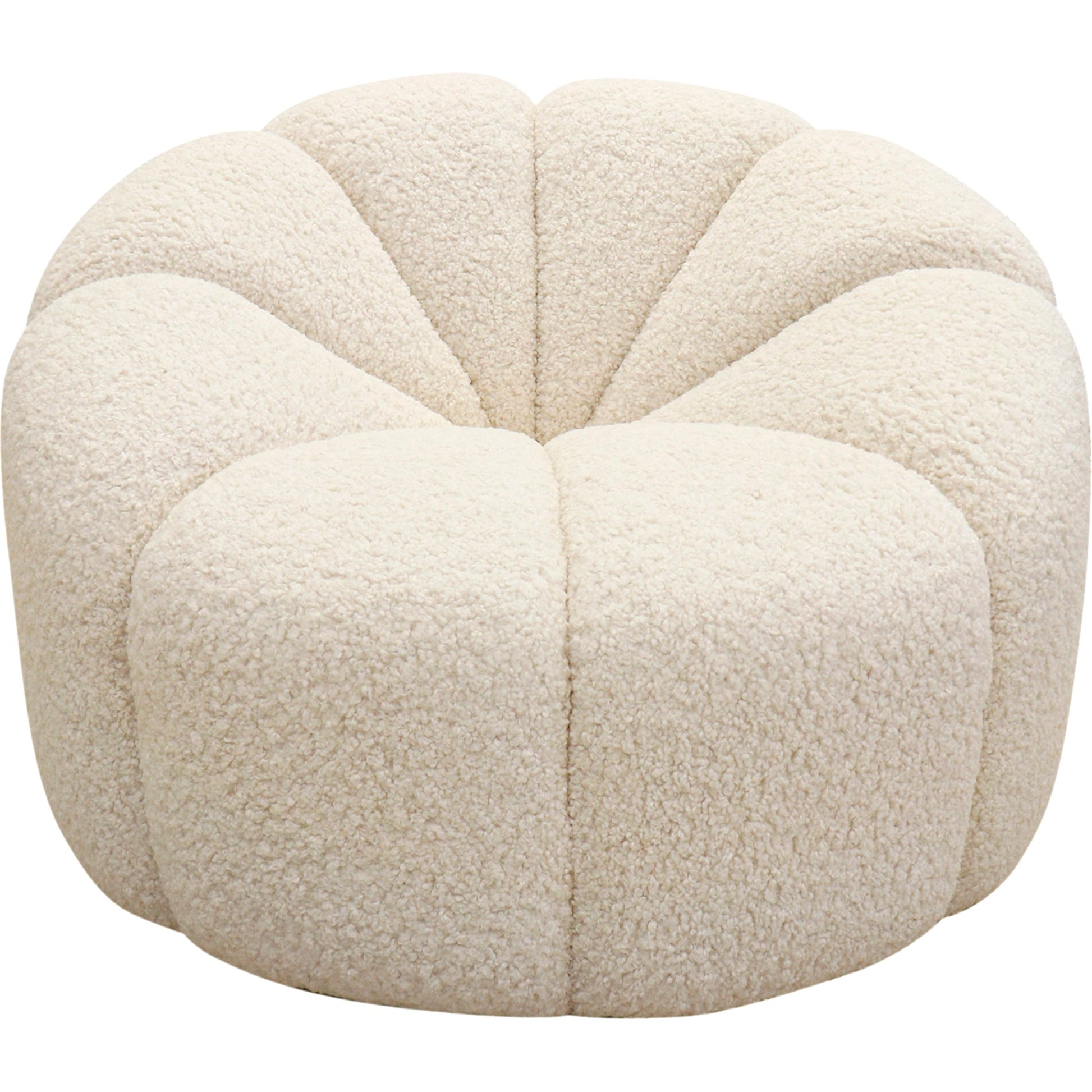 Pompeii Lounge Chair by Pasargad Home in cream. Made from polyester in a modern style.