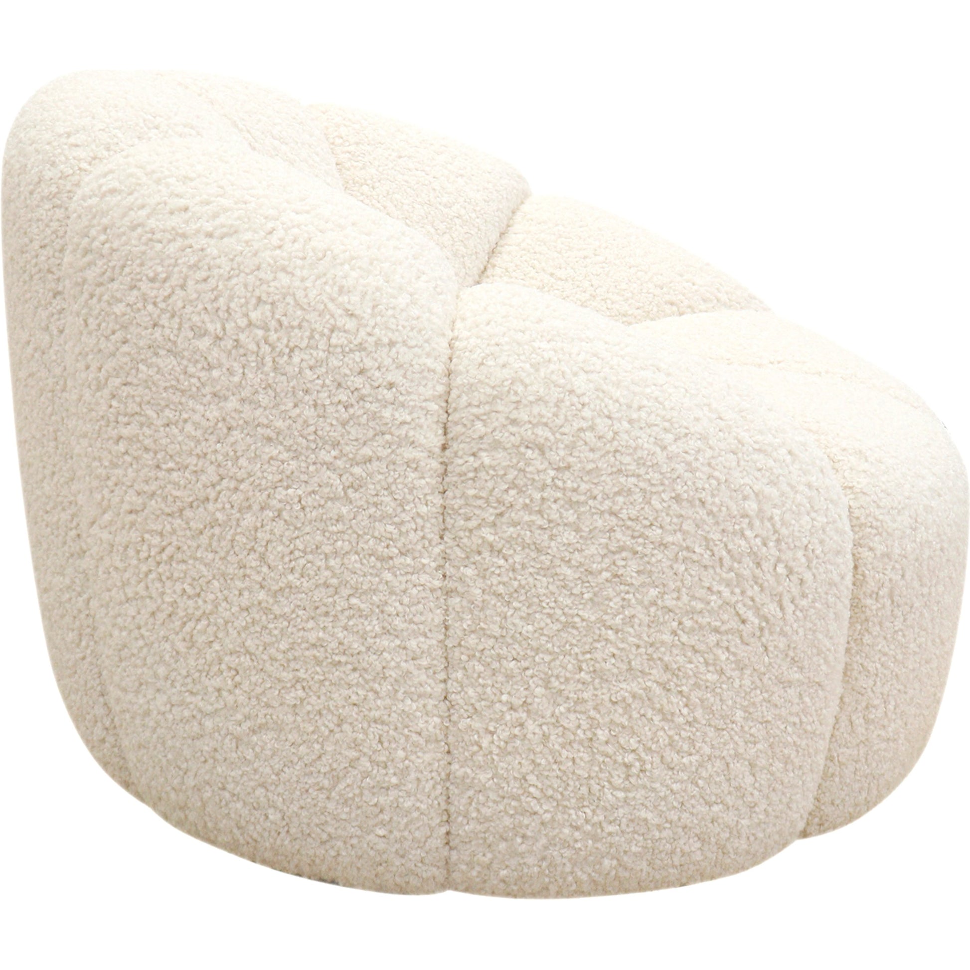 Pompeii Lounge Chair by Pasargad Home in cream. Made from polyester in a modern style.