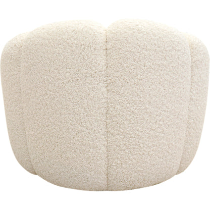 Pompeii Lounge Chair by Pasargad Home in cream. Made from polyester in a modern style.