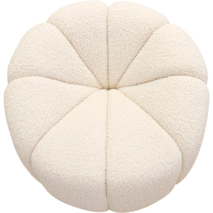 Pompeii Lounge Chair by Pasargad Home in cream. Made from polyester in a modern style.