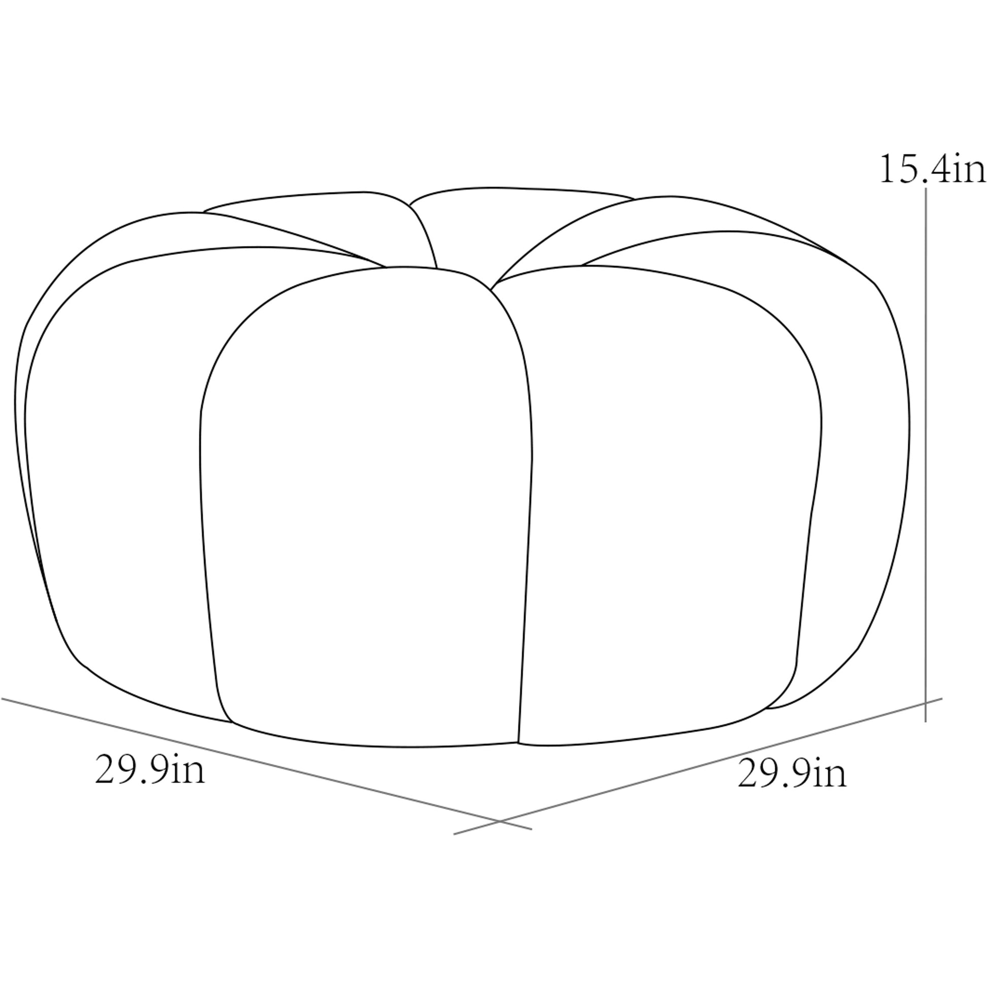 Pompeii Ottoman by Pasargad Home in cream. Made from polyester in a modern style.