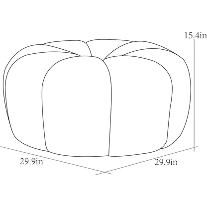 Pompeii Ottoman by Pasargad Home in cream. Made from polyester in a modern style.