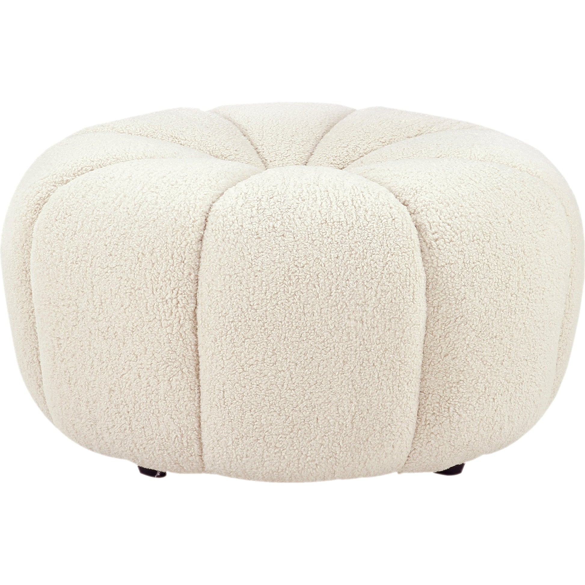 Pompeii Ottoman by Pasargad Home in cream. Made from polyester in a modern style.