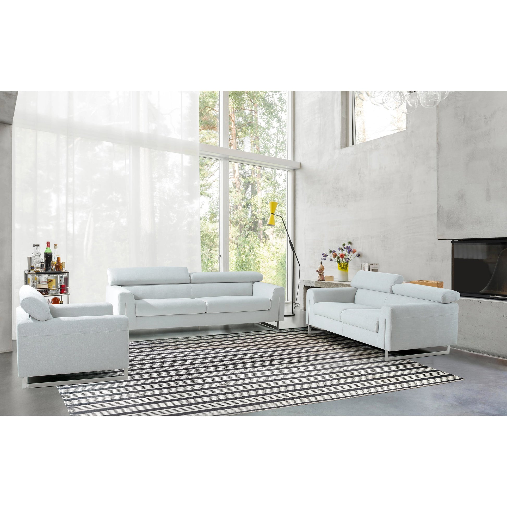 Serena Loveseat by Pasargad Home. Made from polyester fabric in a modern style.