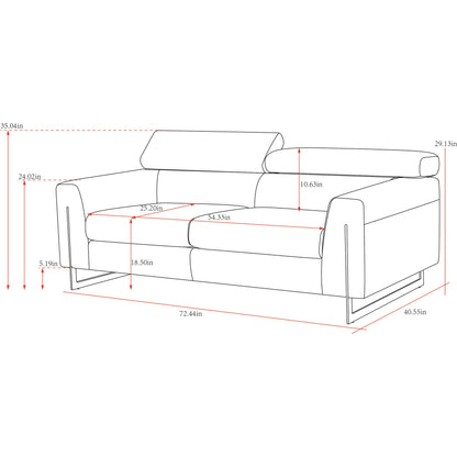 Serena Loveseat by Pasargad Home. Made from polyester fabric in a modern style.