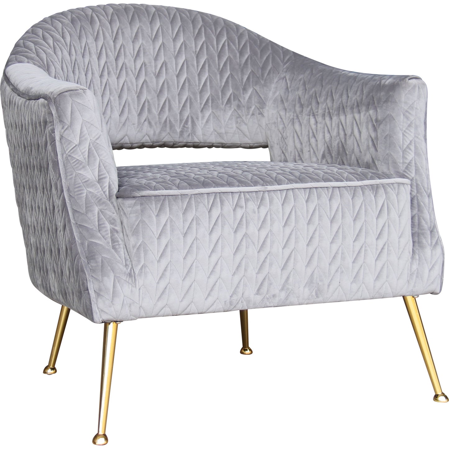 001 SR-700654 | Primary Silo | Lafayette Chair by Pasargad Home in gold and silver. Made from velvet in a modern style.