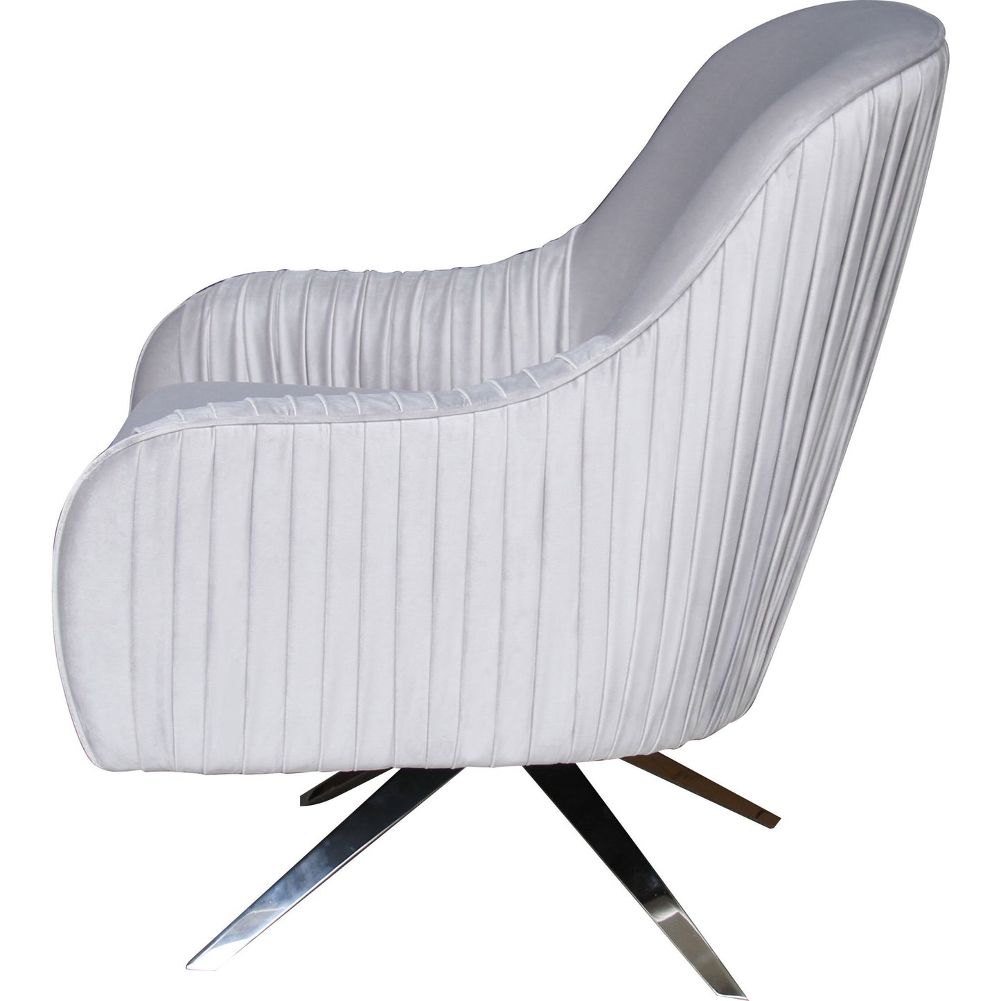 002 SR-700647 | Additional Silo | Astor Accent Chair by Pasargad Home in chrome and silver. Made from velvet in a modern style.
