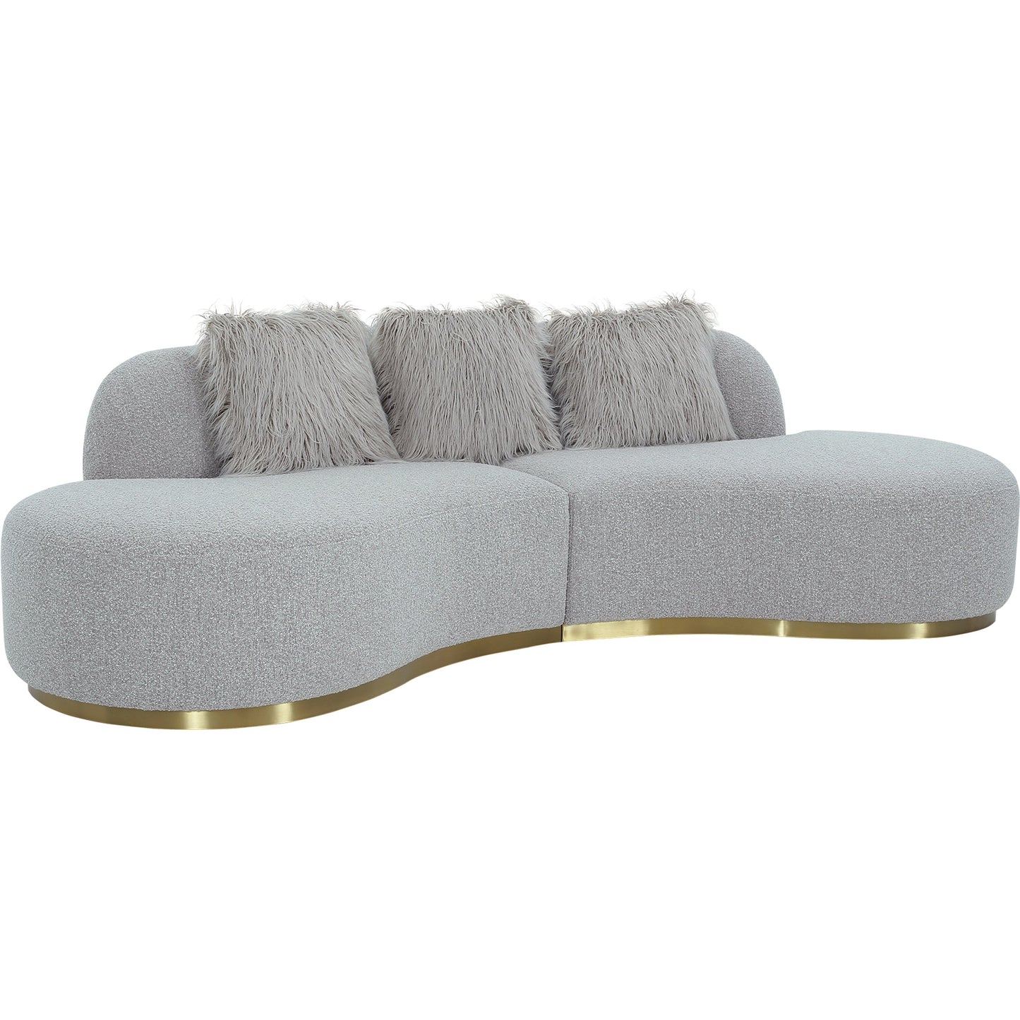 001 SI-1990648 | Primary Silo | Simona Curved Sofa by Pasargad Home. Made from polyester fabric in a modern style.