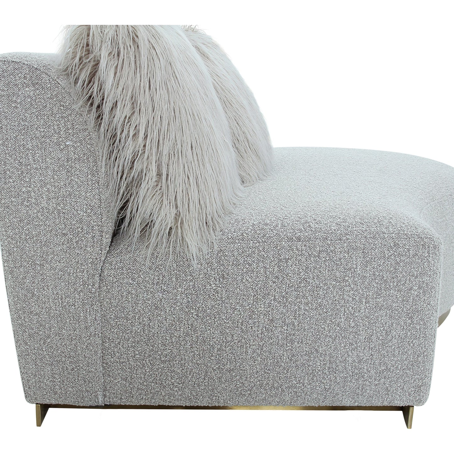 006 SI-1990648 | Additional Silo | Simona Curved Sofa by Pasargad Home. Made from polyester fabric in a modern style.