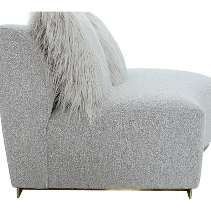 Simona Curved Sofa by Pasargad Home. Made from polyester fabric in a modern style.