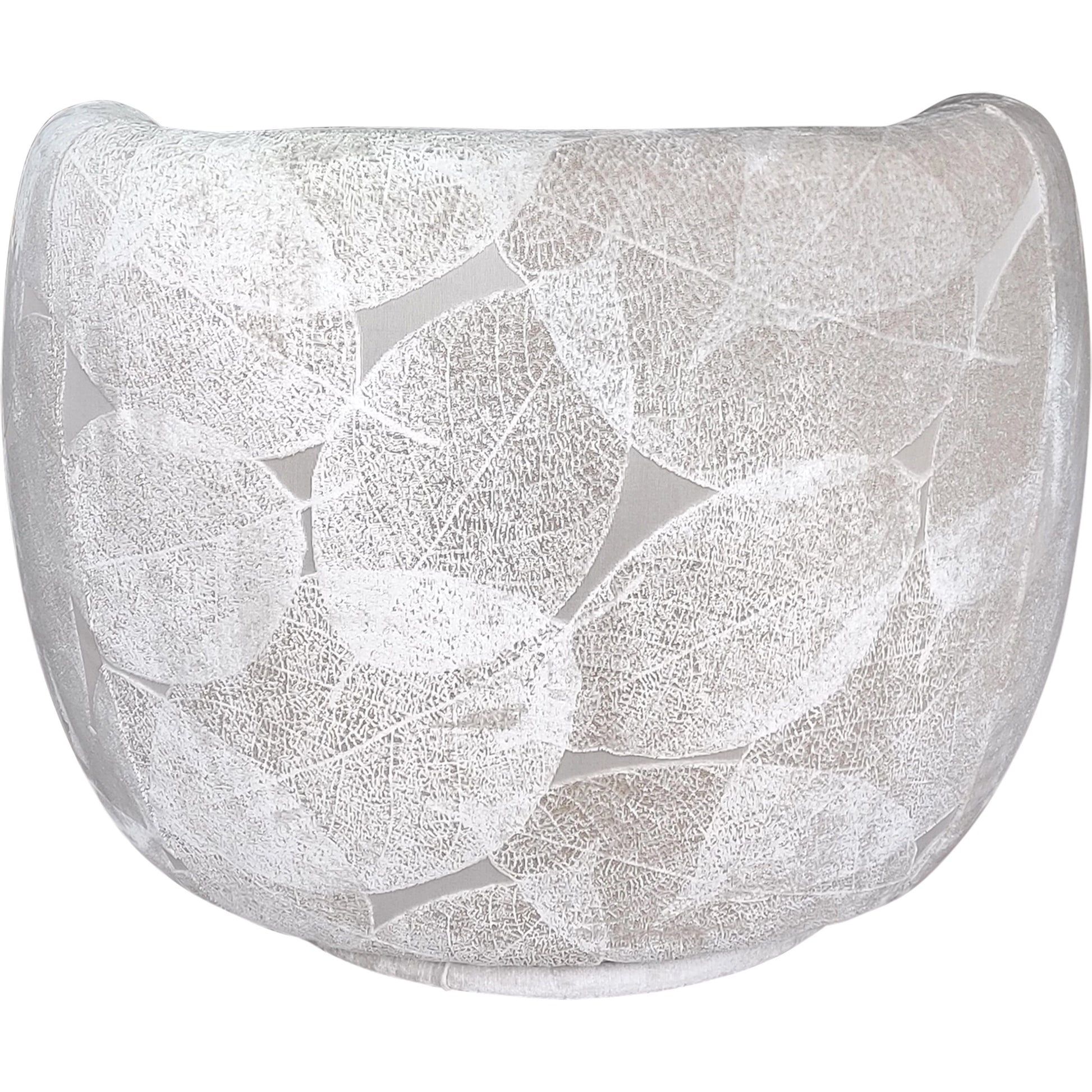 Napoli Modern Swivel Armchair by Pasargad Home in ivory. Made from polyester fabric in a modern style.