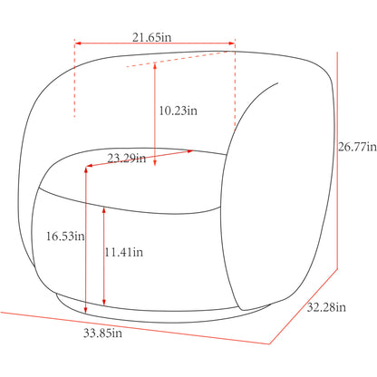 Napoli Modern Swivel Armchair by Pasargad Home in ivory. Made from polyester fabric in a modern style.