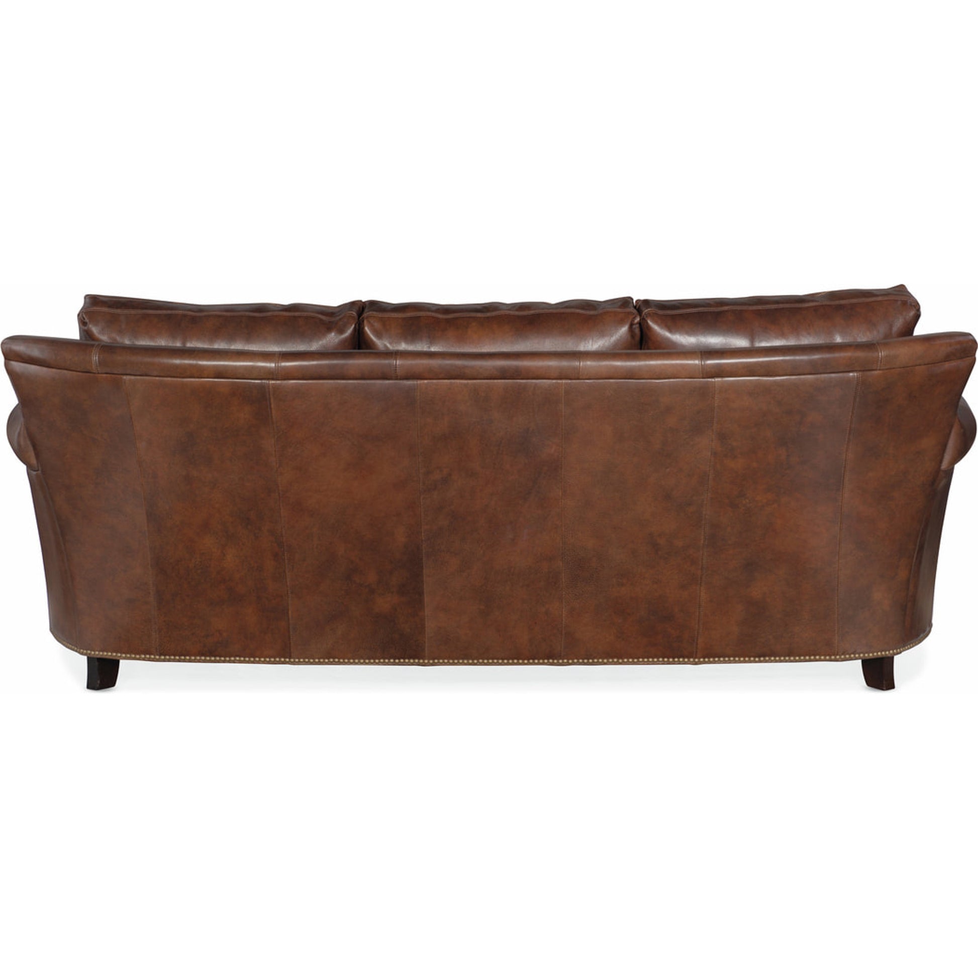 Richardson Stationary Sofa by Bradington-Young by Hooker Furniture. Made from 100% leather in a unique style.