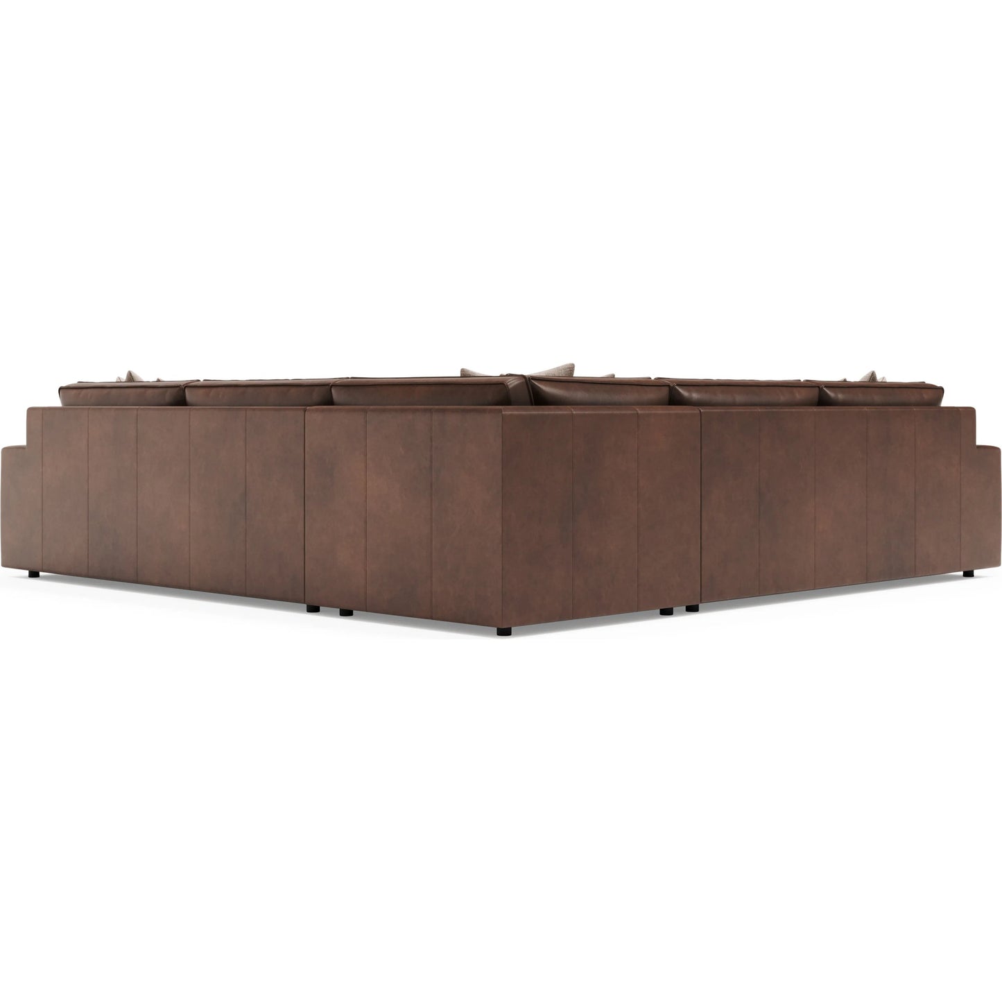 004 SI-2539274 | Additional Silo | Nest 3-Piece Leather Sectional by Bernhardt in brown. Made from leather in a unique style.