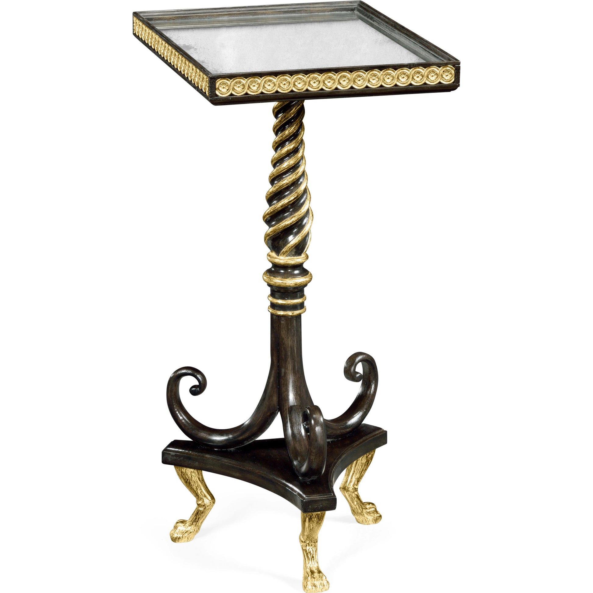 Buckingham End Table by Jonathan Charles in grey and charcoal wash. Made from oak in a traditional style.