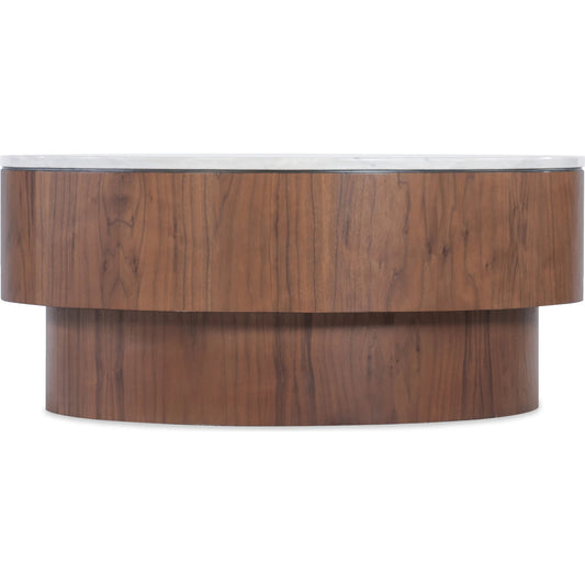 Vana Round Coffee Table by Hooker Furniture in medium walnut. Made from unique in a unique style.