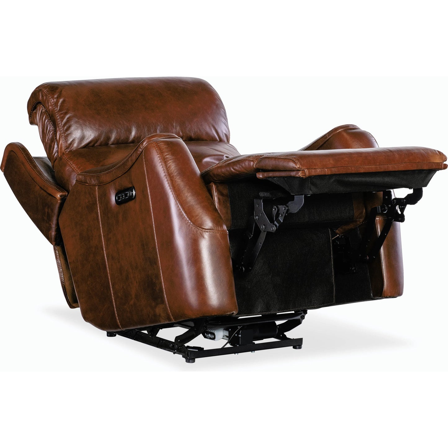 003 SI-2185888 | Additional Silo | Harlan Zero Gravity Power Recliner w/Power Headrest by Hooker Furniture in carrington walnut. Made from leather in a traditional style.
