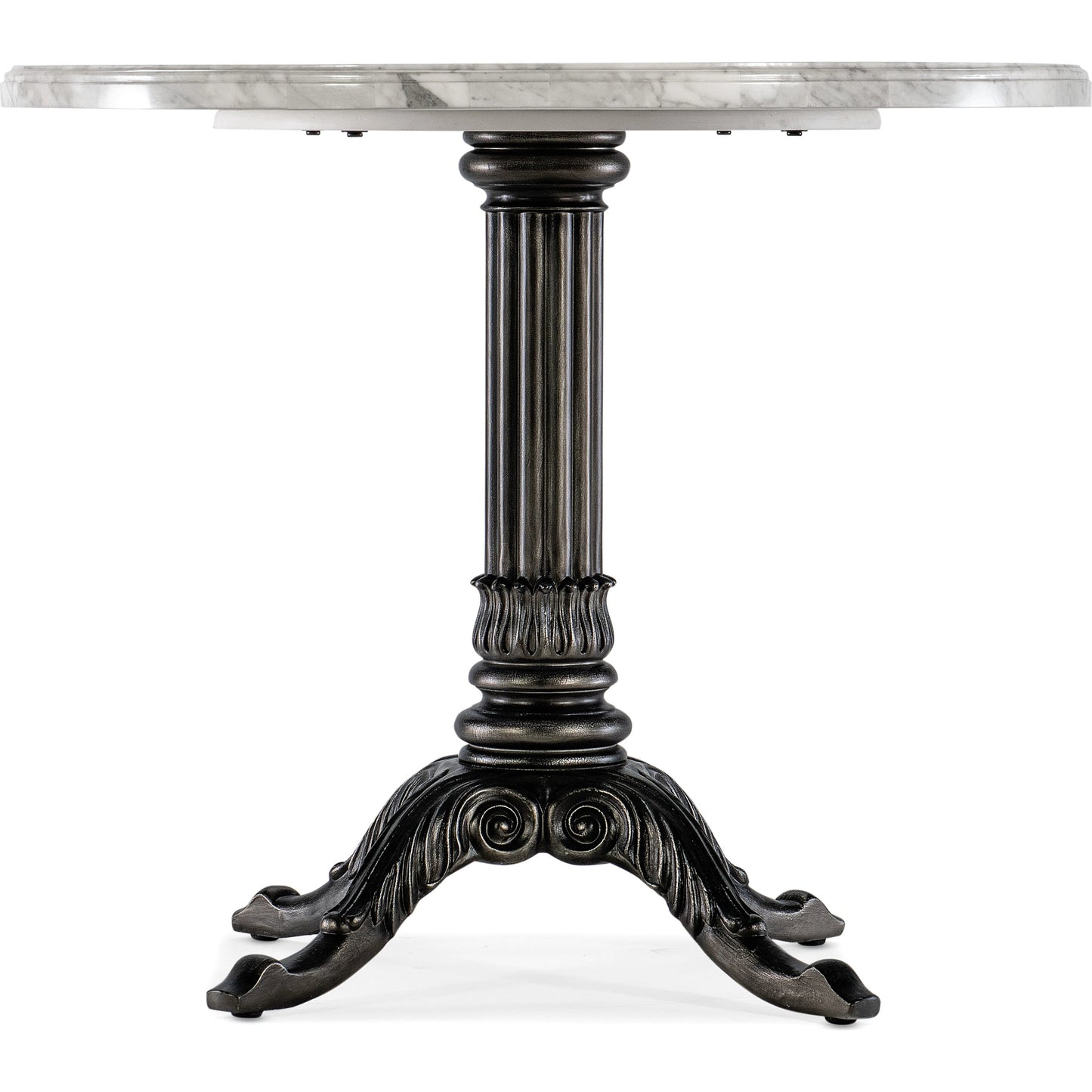 003 SI-2028977 | Additional Silo | Charleston Bistro Table by Hooker Furniture in garden gate black. Made from resin with veneered carrara stone in a modern style.