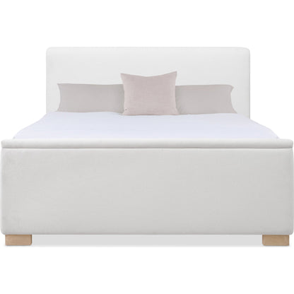 Banyon Bay Queen Upholstered Bed by Hooker Furniture in beige. Made from 100% polyester in a transitional style.