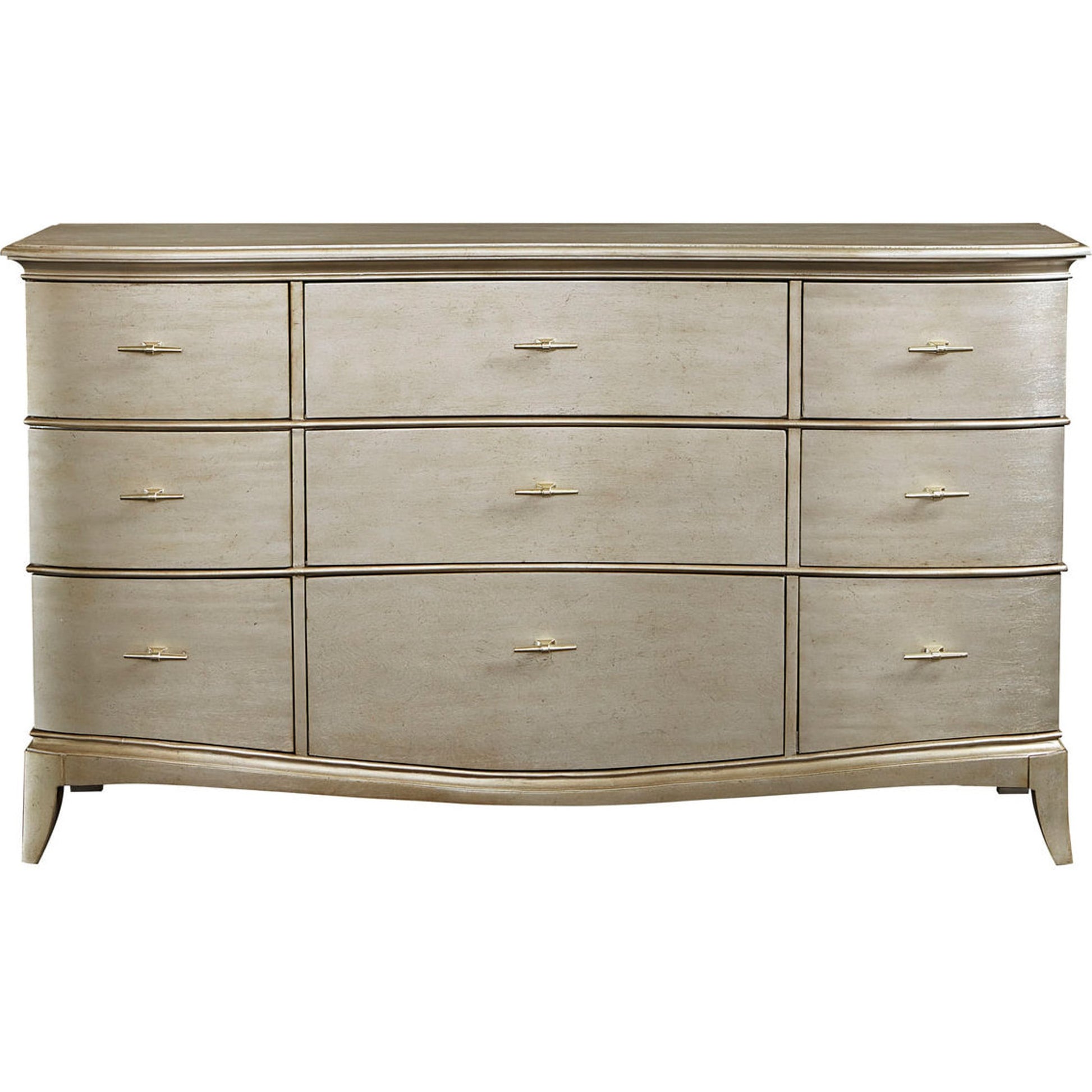 Starlite Dresser by A.R.T. Furniture in silver and peri. Made from parawood solids, primavera veneer in a transitional style.