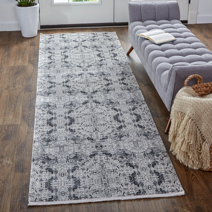 Cadiz Rug - 3989F by Feizy in gray, ivory, taupe. Made from viscose, acrylic in a unique style.